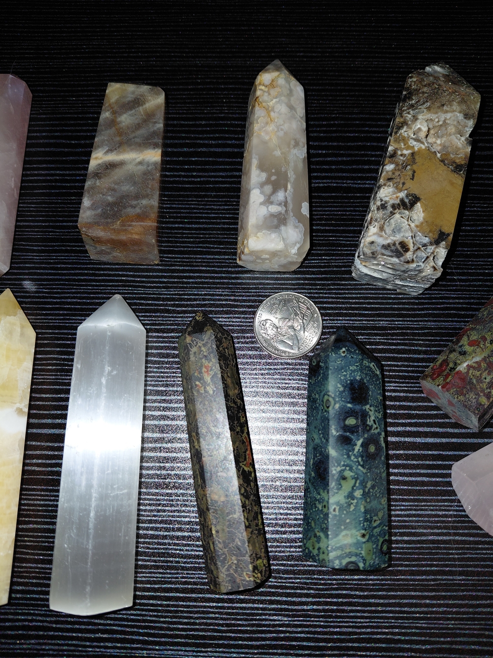 Natural Mixed Crystal Tower Set - 12 Small - Picture 4 of 5